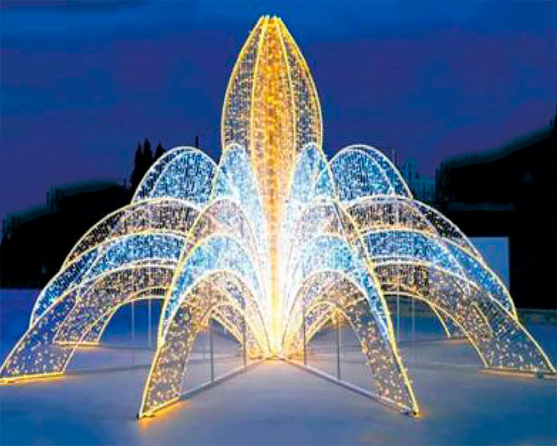Световой светодинамический фонтан "Лепесток"